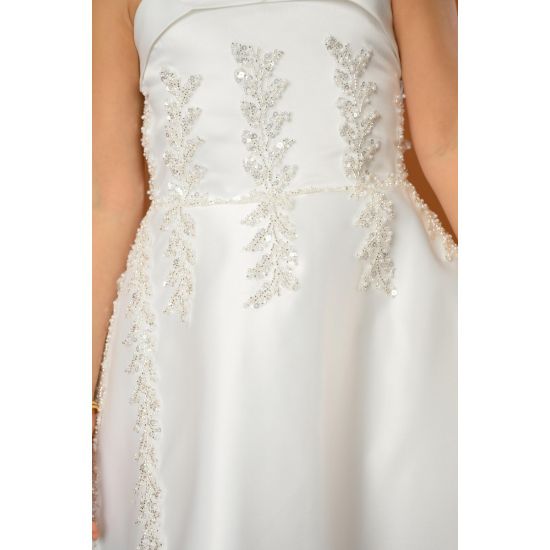 صورة فستان بناتي سهرة ذيل بتطريز انيق - 815